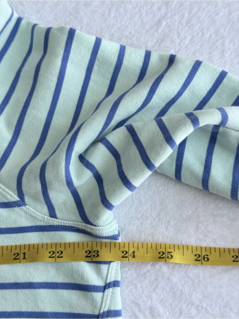Vineyard Vines Mint Green & Navy Striped Hoodie LG - Picture 11 of 15